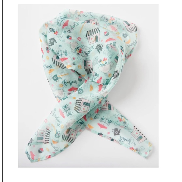 Unique Vintage Dress and Matching Scarf - Cafe De Paris Mint Fit and Flare Dress - Picture 2 of 7